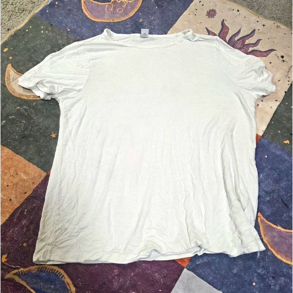 Old Navy Luxe Women's Lot  2 Solid Crew Neck Short Sleeve T-Shirt M White/Black